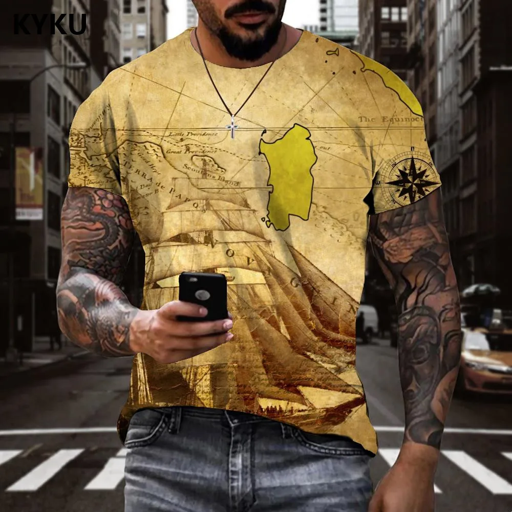 KYKU Compass T shirt Men Sail Tshirts Casual Map T-shirts 3d Hip Hop Tshirt Printed Short Sleeve Hip hop Cool Streetwear O-Neck
KYKU Compass T shirt Men Sail Tshirts Casual Map T-shirts 3d Hip Hop Tshirt Printed Short Sleeve Hip hop Cool Streetwear O-Neck
