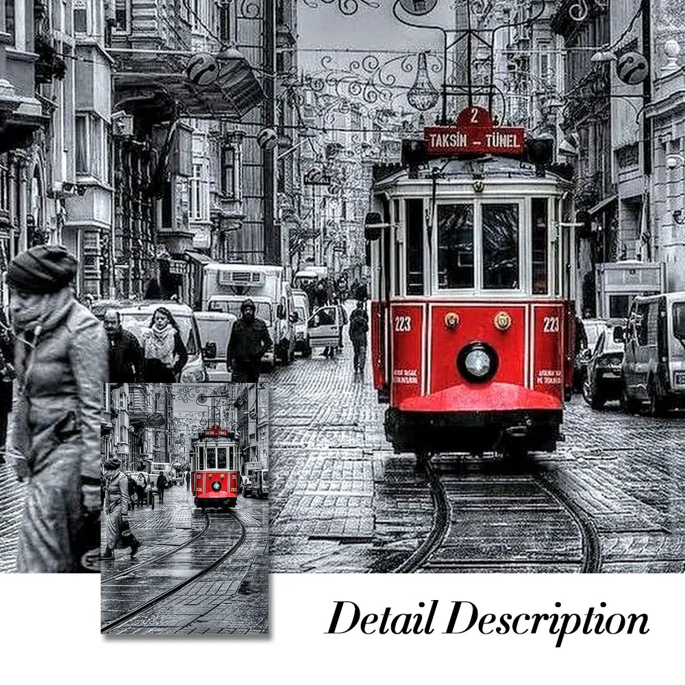 Red Tram On The Street Canvas Painting Print Wall Art Picture For Living Room Home Decor Wall Decoration Frameless 
Red Tram On The Street Canvas Painting Print Wall Art Picture For Living Room Home Decor Wall Decoration Frameless