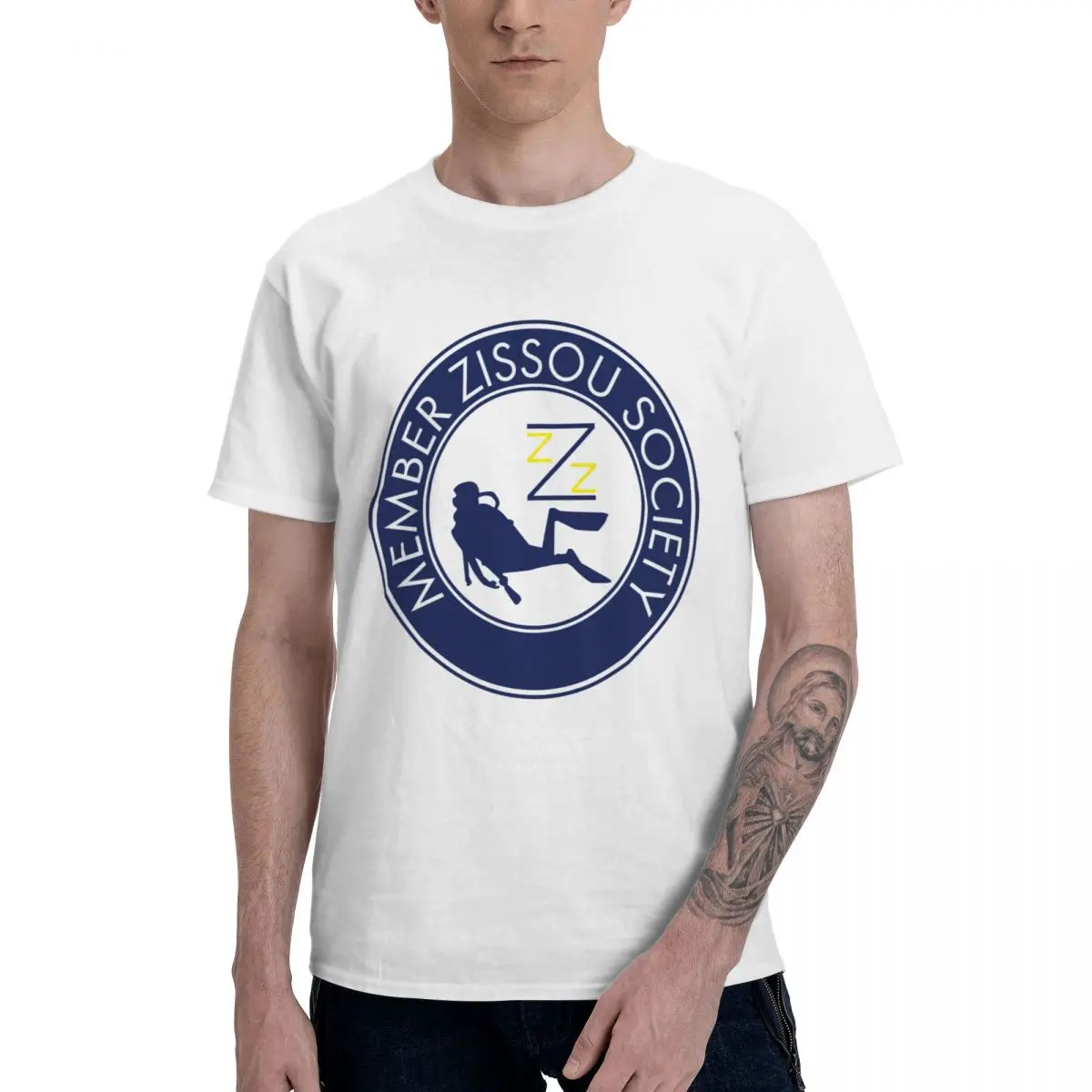 Member Zissou Society T Shirt Pure Cotton Crewneck Male T Shirts Short Sleeve Plus Size Unisex Tees Clothes Four Seasons US Size
Member Zissou Society T Shirt Pure Cotton Crewneck Male T Shirts Short Sleeve Plus Size Unisex Tees Clothes Four Seasons US Size
