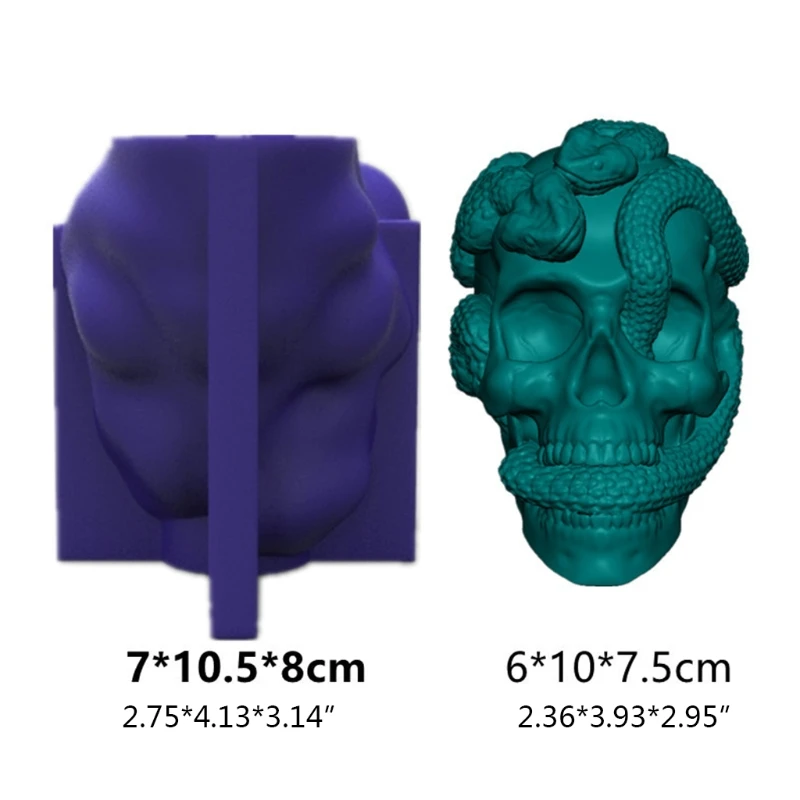 3D Snake Skull Decorations Epoxy Resin Mold Ornaments Casting Silicone Mould DIY Crafts Plaster Candle Making Tool
3D Snake Skull Decorations Epoxy Resin Mold Ornaments Casting Silicone Mould DIY Crafts Plaster Candle Making Tool