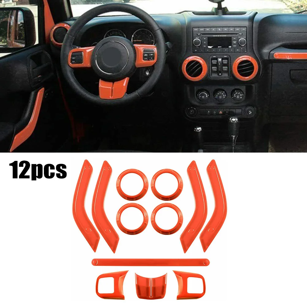 12pcs Car Interior Trim Kit Auto For Jeep Wrangler JK 2011-2017 Orange Perfect Fashion Accessories
12pcs Car Interior Trim Kit Auto For Jeep Wrangler JK 2011-2017 Orange Perfect Fashion Accessories