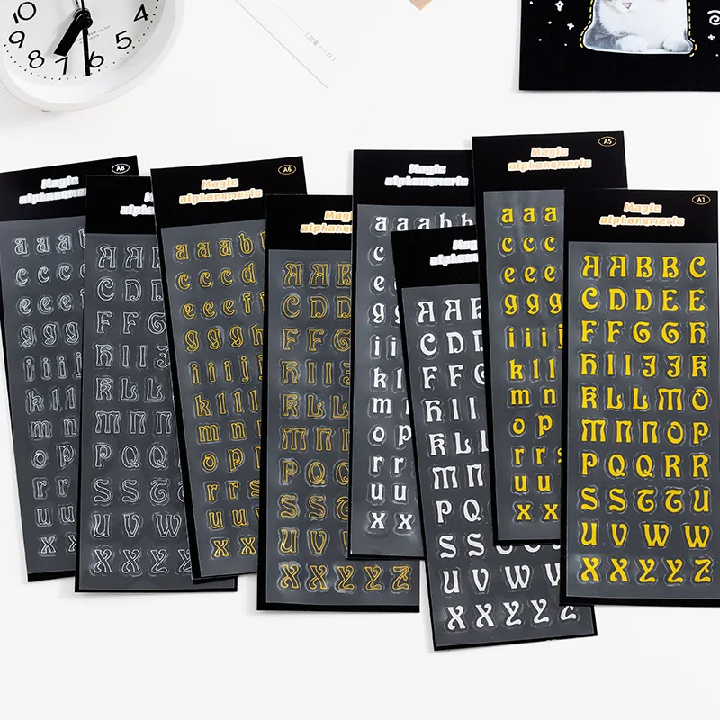Retro Bronzing Silver Letters Number Decorative Stickers DIY Scrapbooking Idol Card Kawaii Photo Album Stationery Sticker 
Retro Bronzing Silver Letters Number Decorative Stickers DIY Scrapbooking Idol Card Kawaii Photo Album Stationery Sticker