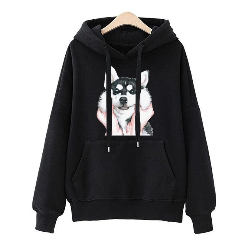 Funny Print Long Sleeve Pullovers Women Husky Animal Dog Print Sweatshirt Hoodie Cartoon Shirts Man Autumn Winter Tops
Funny Print Long Sleeve Pullovers Women Husky Animal Dog Print Sweatshirt Hoodie Cartoon Shirts Man Autumn Winter Tops
