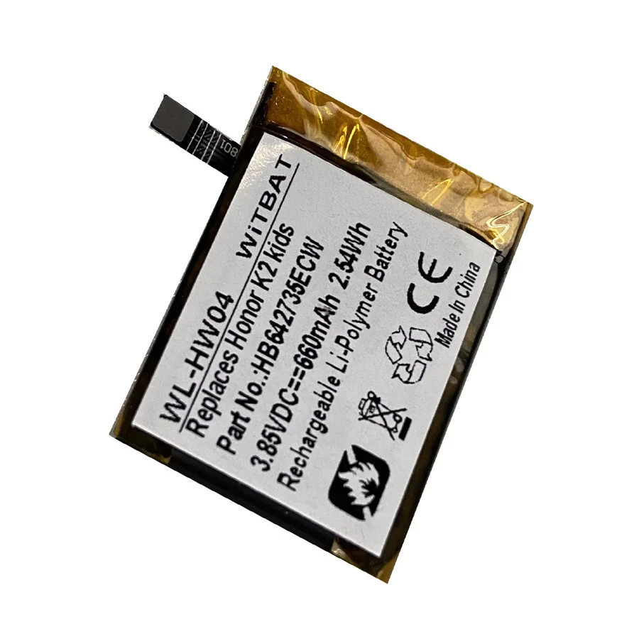 Литий-полимерный аккумулятор для детских смарт-часов Huawei 3 8 в 660 мАч 3Pro Glory K2