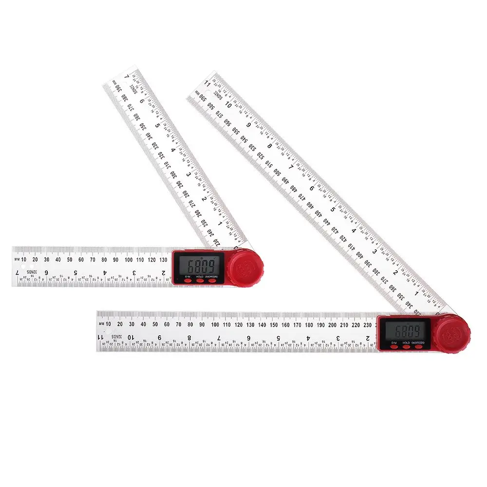 2 in 1 200/300mm Digital Angle Ruler 360° Display Inclinometer Electron Goniometer Protractor Angle Finder Meter Measuring Tool
2 in 1 200/300mm Digital Angle Ruler 360° Display Inclinometer Electron Goniometer Protractor Angle Finder Meter Measuring Tool