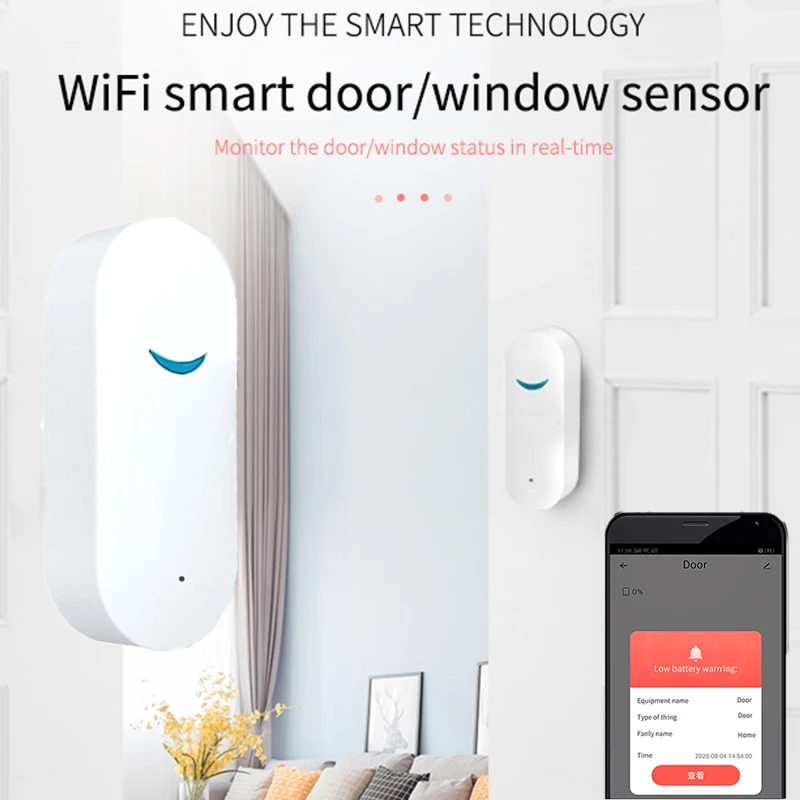 Tuya WiFi Door Sensor Smart Door Open/Closed Detectors Home Security Alarm Smartlife APP Window Sensor Work With Alexa Google
Tuya WiFi Door Sensor Smart Door Open/Closed Detectors Home Security Alarm Smartlife APP Window Sensor Work With Alexa Google