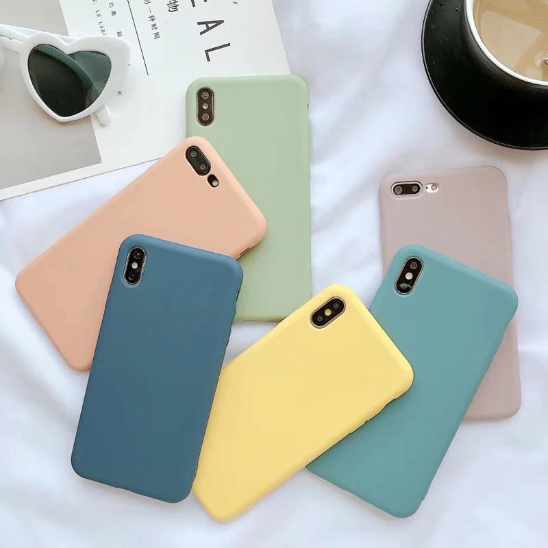 Мягкий силиконовый чехол ярких цветов для iphone X XS Max XR 7 8 6 6s Plus задняя крышка из
