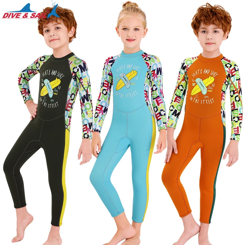 

Wetsuits Kids and Youth Vigor 2.5mm Neoprene Full Suits Long Sleeve Surfing Swimming Diving Swimsuits Keep Warm Back Zip Suits
