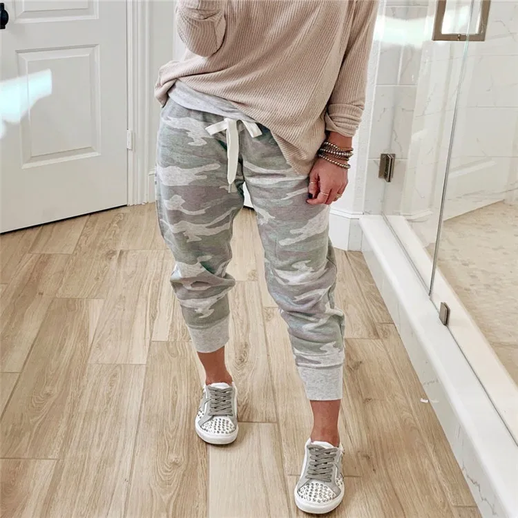 Camouflage Casual Woman Pants Elastic Waist Female Trouser Ankle-length Woman Sweatpants
Camouflage Casual Woman Pants Elastic Waist Female Trouser Ankle-length Woman Sweatpants
