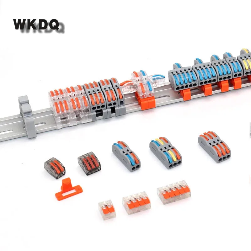 Universal Compact Splicing Connector 222 Type 1/2/3 Pins Wire Cable Spring Push-in Fast Connectors Din Rail Terminal Block
Universal Compact Splicing Connector 222 Type 1/2/3 Pins Wire Cable Spring Push-in Fast Connectors Din Rail Terminal Block
