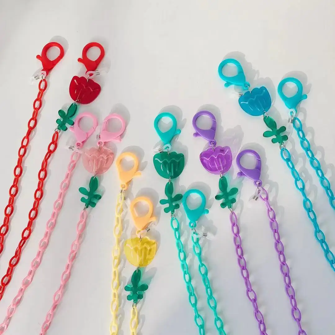 New creative cartoon candy color flower acrylic lanyard necklace glasses chain earphone chain mask with mask chain
New creative cartoon candy color flower acrylic lanyard necklace glasses chain earphone chain mask with mask chain