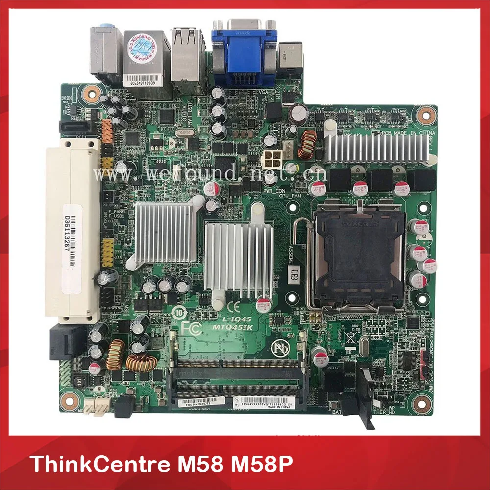 Mini Motherboard For Lenovo ThinkCentre M58 M58P For 64Y9772 71Y6986 46R1518 64Y3057 L-IQ45 Fully Tested Good Quality
Mini Motherboard For Lenovo ThinkCentre M58 M58P For 64Y9772 71Y6986 46R1518 64Y3057 L-IQ45 Fully Tested Good Quality