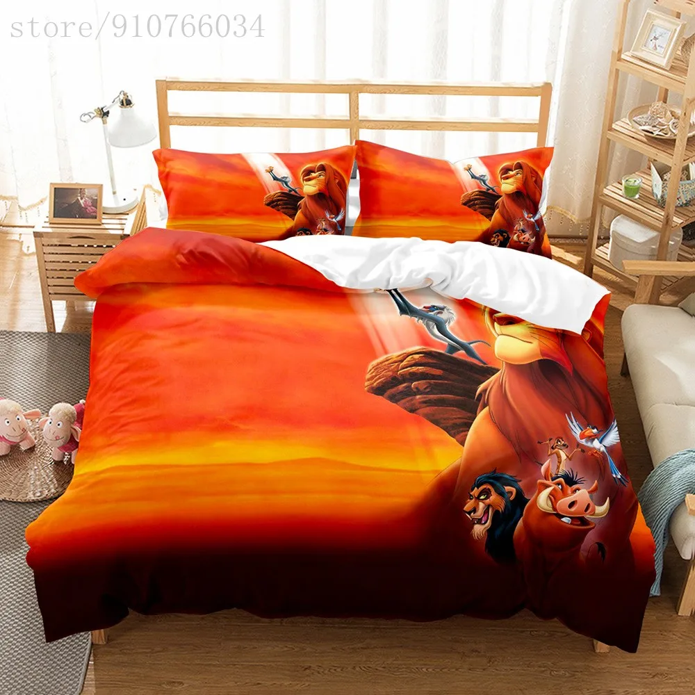 New Lion King Simba Bedding Set Cartoon Character Printed Duvet Cover Set Children Bed Linen Twin Full Queen King Size Gifts
New Lion King Simba Bedding Set Cartoon Character Printed Duvet Cover Set Children Bed Linen Twin Full Queen King Size Gifts