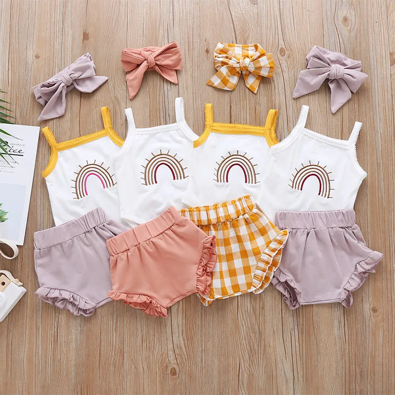 Mosengkw Summer Cute Girl Baby Romper Set with Headband Printed Sunshine Fashion Clothes Set 0-18month
Mosengkw Summer Cute Girl Baby Romper Set with Headband Printed Sunshine Fashion Clothes Set 0-18month