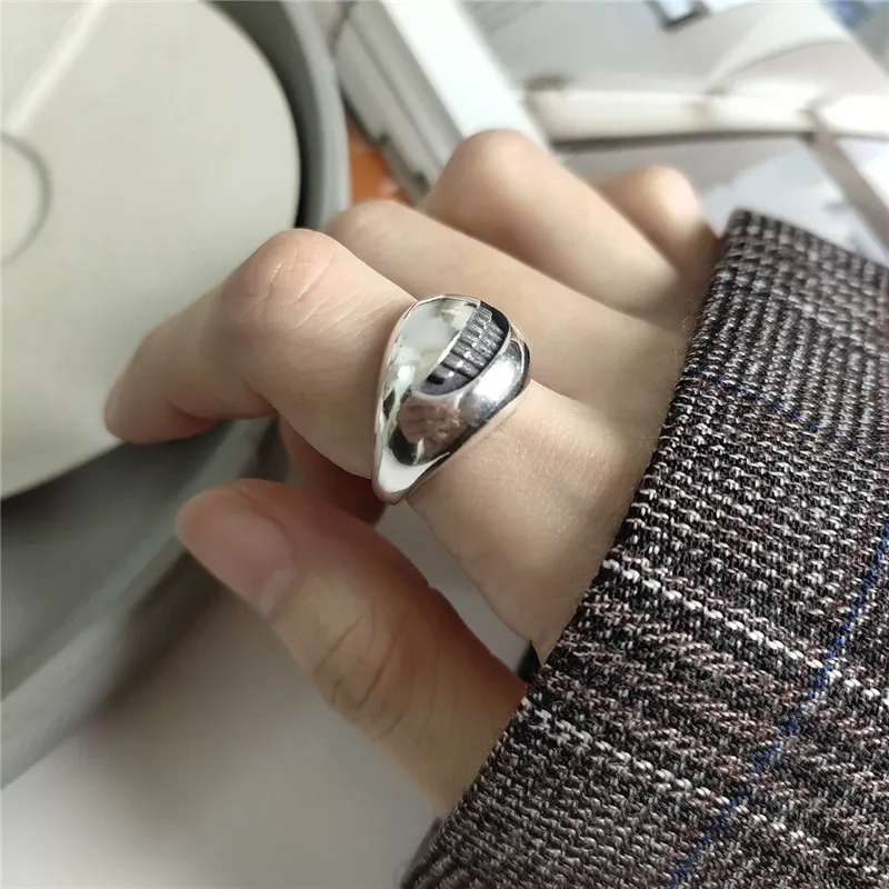 RUIYI Vintage Real 925 Sterling Silver Stylish Weaving Open Rings Unique Deisgn Big Mouth Distressed Fine Jewelry Niche Rings 
RUIYI Vintage Real 925 Sterling Silver Stylish Weaving Open Rings Unique Deisgn Big Mouth Distressed Fine Jewelry Niche Rings