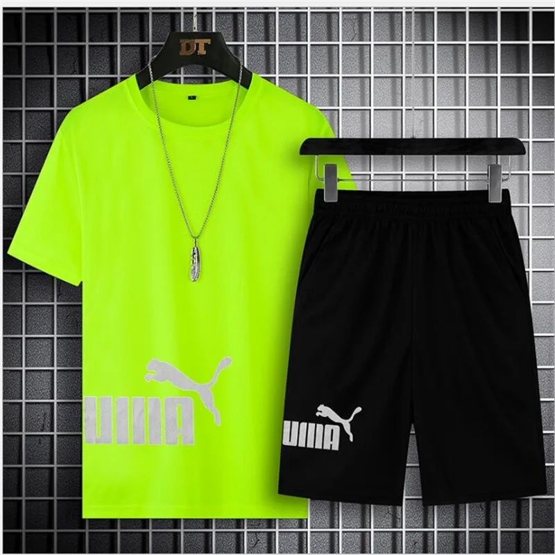 2021 New Summer Brand Men's suit Breathable Casual Wear fitness Sports Suit Men Short-Sleeved Shirt T-Shirt + Shorts 2-Piece Set
2021 New Summer Brand Men's suit Breathable Casual Wear fitness Sports Suit Men Short-Sleeved Shirt T-Shirt + Shorts 2-Piece Set