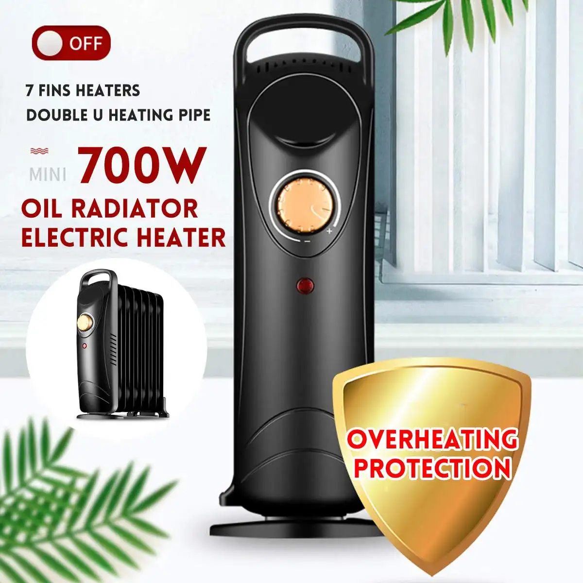 220V Electric Oil Filled Heater Office Mini Electric Heater Double U Heating Tube Household Radiator Air Warmer Low Noise Heater
220V Electric Oil Filled Heater Office Mini Electric Heater Double U Heating Tube Household Radiator Air Warmer Low Noise Heater