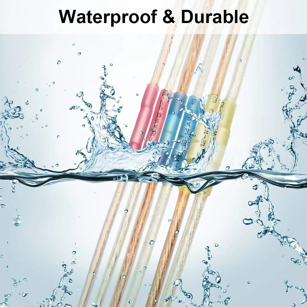 630X Seal Heat Shrink Crimp Male Female Insulated Crimp Terminals AWG26-10 Electrical Wire Splice Butt Waterproof Connectors Kit
630X Seal Heat Shrink Crimp Male Female Insulated Crimp Terminals AWG26-10 Electrical Wire Splice Butt Waterproof Connectors Kit