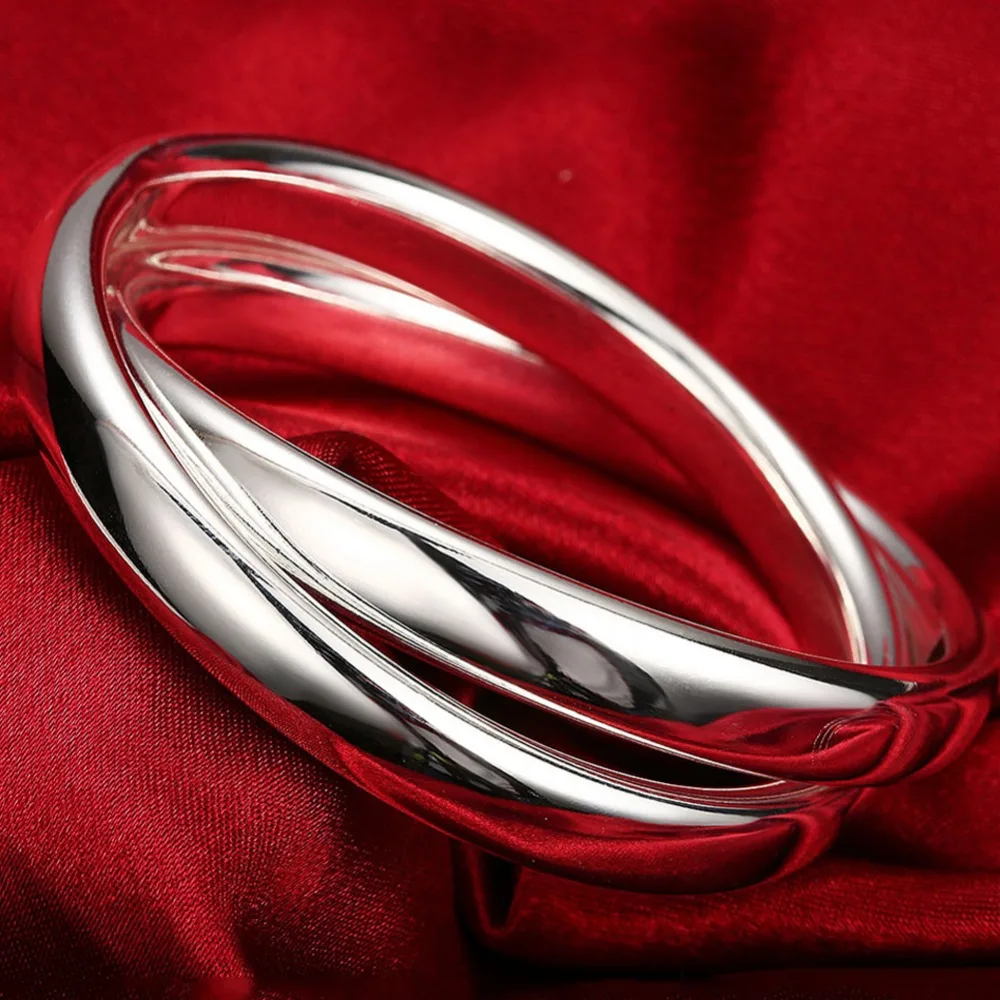 BABYLLNT 2021 New Pure 925 Sterling Silver Two Round Circle Bracelets Bangles Women Men Fashion Jewelry Gift
BABYLLNT 2021 New Pure 925 Sterling Silver Two Round Circle Bracelets Bangles Women Men Fashion Jewelry Gift