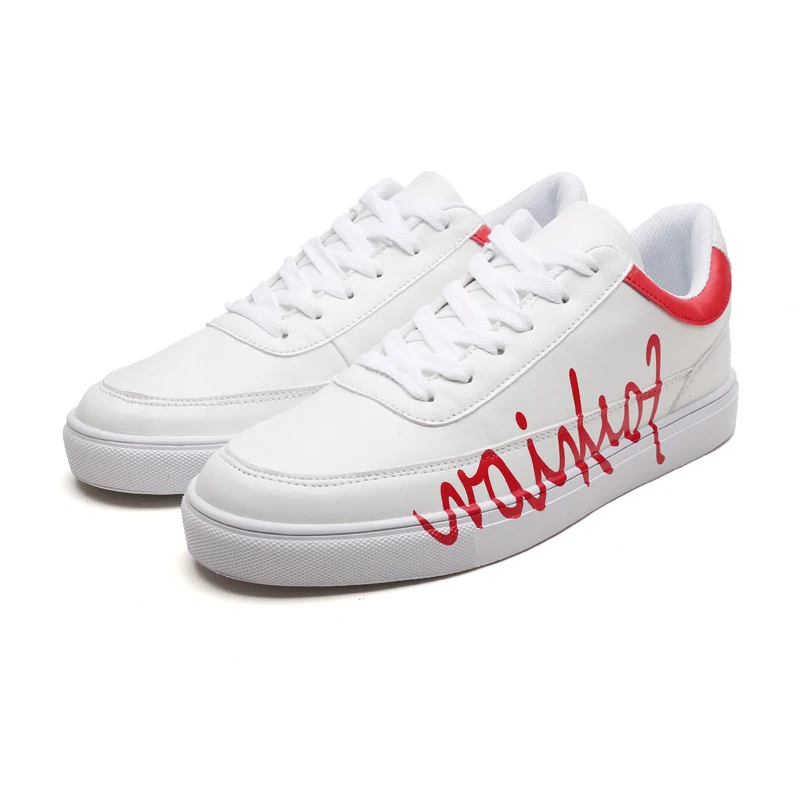 Men's and women's sports shoes fashion breathable vulcanized shoes Pu leather platform lace up casual white Tenis Feminino Zapat
Men's and women's sports shoes fashion breathable vulcanized shoes Pu leather platform lace up casual white Tenis Feminino Zapat