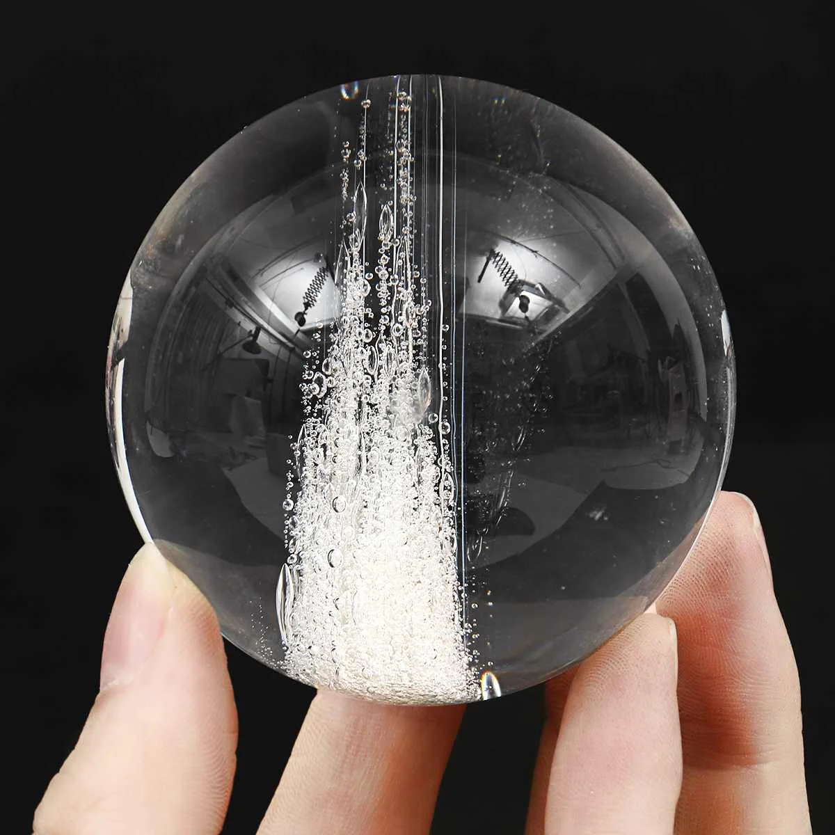 60mm Natural Clear Quartz Melting Stone Rock White Crystal Ball Mineral Christmas Gift Wooden Base Reiki Healing Home Decor
60mm Natural Clear Quartz Melting Stone Rock White Crystal Ball Mineral Christmas Gift Wooden Base Reiki Healing Home Decor