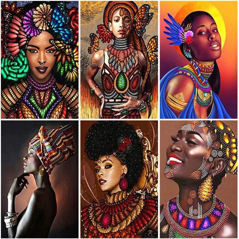 DIY 5D Diamond Painting Cross Ctitch Portrait Full Square Round Drill African Woman Diamond Embroidery Resin Picture Home Decor
DIY 5D Diamond Painting Cross Ctitch Portrait Full Square Round Drill African Woman Diamond Embroidery Resin Picture Home Decor
