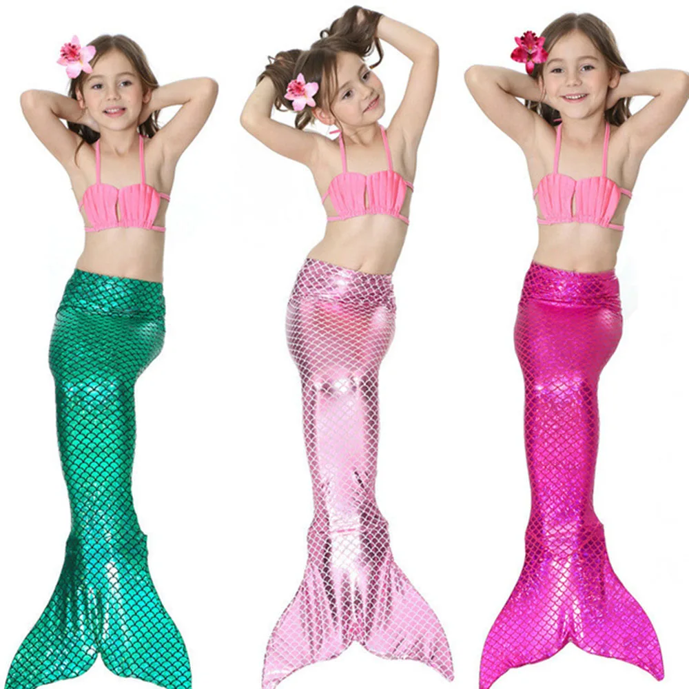 3PCS Children Mermaid Tails For Swimming Party Cosplay Costumes Halloween The Little Mermaid Girls Swimsuit Bikini Bathing Suit
3PCS Children Mermaid Tails For Swimming Party Cosplay Costumes Halloween The Little Mermaid Girls Swimsuit Bikini Bathing Suit