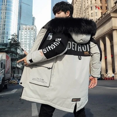 Men's Overseas 100% White Goose Down Jacket Big Pocket Winter Trend Medium Long Brand Patchwork Thickened Parker Hooded Coat
Men's Overseas 100% White Goose Down Jacket Big Pocket Winter Trend Medium Long Brand Patchwork Thickened Parker Hooded Coat