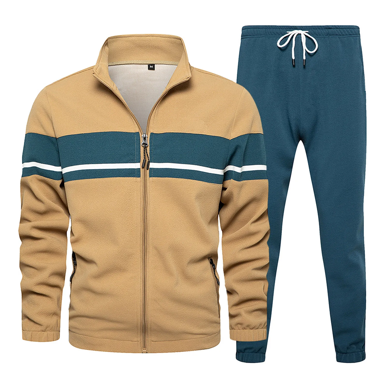 Men’s Autumn Leisure Sports Suit 2-piece Striped Patchwork Long Sleeve Top Blouse & Long Pants Sets Толстовка Мужской
Men’s Autumn Leisure Sports Suit 2-piece Striped Patchwork Long Sleeve Top Blouse & Long Pants Sets Толстовка Мужской