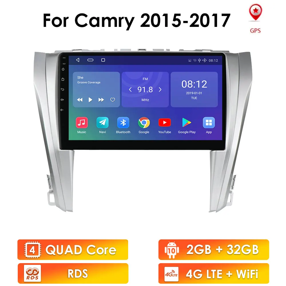 Carplay Android 10 стерео Автомагнитола мультимедийный плеер для Toyota Camry 2015 2016 2017 Американская версия автомобильное аудио навигация GPS RDS BT
Carplay Android 10 стерео Автомагнитола мультимедийный плеер для Toyota Camry 2015 2016 2017 Американская версия автомобильное аудио навигация GPS RDS BT