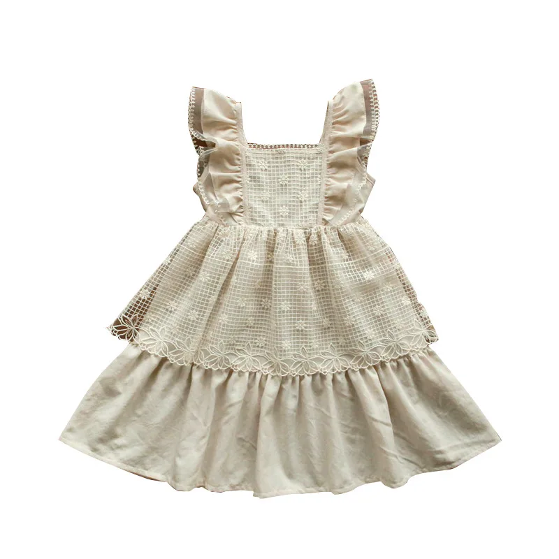 Summer Girl Sleeveless Dress 2021 New Sweet Girl Lace Embroidered Fake Two-piece Vest Cotton Princess Dress
Summer Girl Sleeveless Dress 2021 New Sweet Girl Lace Embroidered Fake Two-piece Vest Cotton Princess Dress