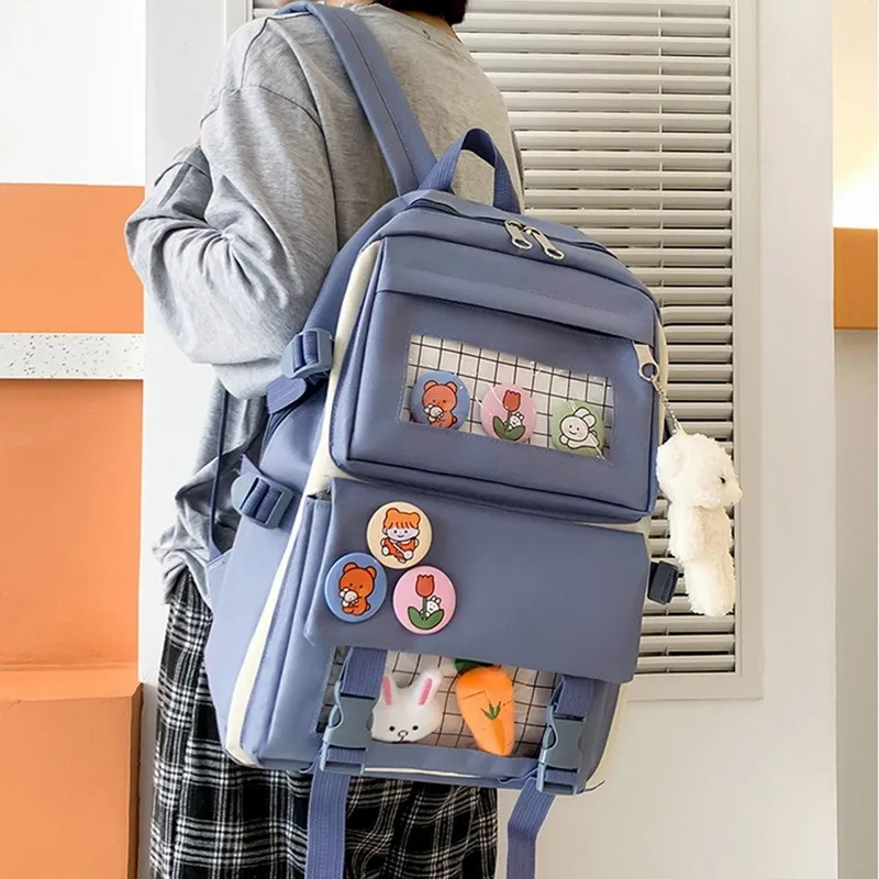 2021 4Pcs/set Canvas School Backpacks Women Lovely School Bags for Teenage Girls Bookbags Students Travel Shoulder Bags Female
2021 4Pcs/set Canvas School Backpacks Women Lovely School Bags for Teenage Girls Bookbags Students Travel Shoulder Bags Female