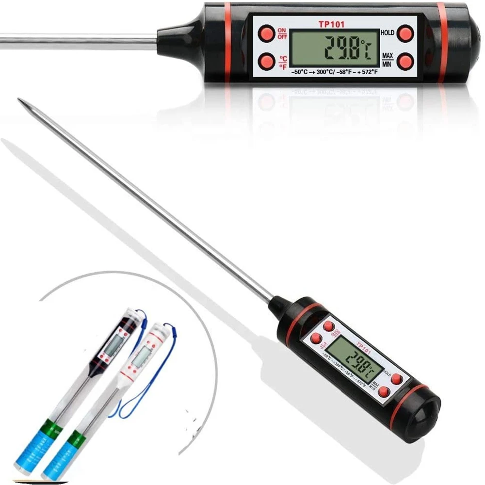 Digital Meat Thermometer Cooking Food Kitchen BBQ Probe Water Milk Oil Liquid Oven Digital Temperaure Sensor Meter TP101
Digital Meat Thermometer Cooking Food Kitchen BBQ Probe Water Milk Oil Liquid Oven Digital Temperaure Sensor Meter TP101