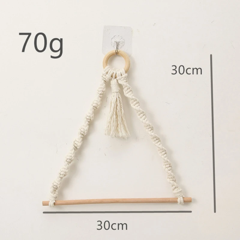 Towel Hanger Wall Mounted Hand-Woven Cotton Rope Triangle Towel Rack Punch-Free Bathroom Shower Towel Bar Holder Decoration 
Towel Hanger Wall Mounted Hand-Woven Cotton Rope Triangle Towel Rack Punch-Free Bathroom Shower Towel Bar Holder Decoration