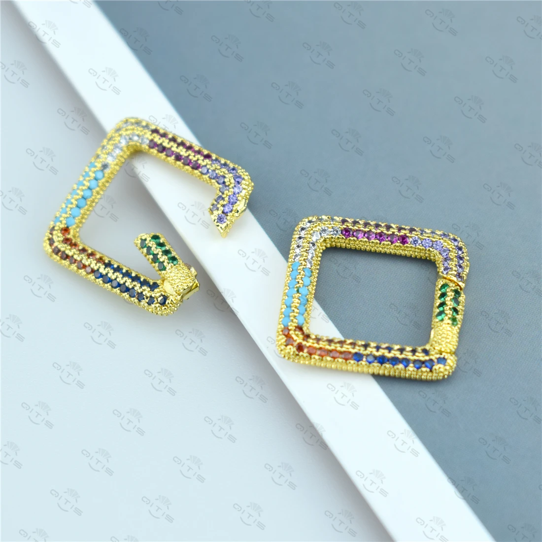 Rainbow Zirconia Square Clasps Trendy Jewelry Making Pendant for DIY Luxury Jewelry Necklace Bracelet Hand Made Accessories
Rainbow Zirconia Square Clasps Trendy Jewelry Making Pendant for DIY Luxury Jewelry Necklace Bracelet Hand Made Accessories
