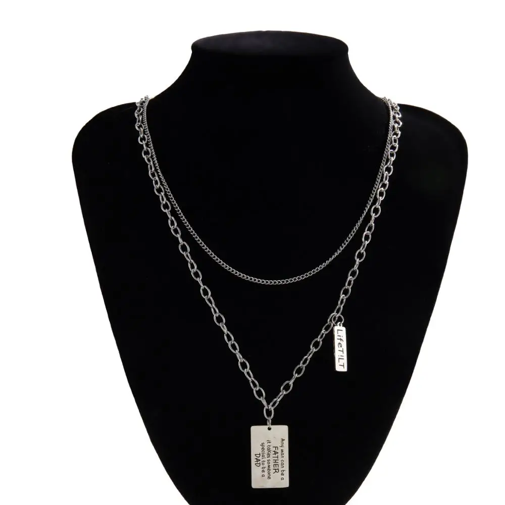 IngeSight.Z Punk Multi Layered Stainless Steel Square Choker Necklace Simple Minimalist Carved Coin Letter Pendant Necklace Gift
IngeSight.Z Punk Multi Layered Stainless Steel Square Choker Necklace Simple Minimalist Carved Coin Letter Pendant Necklace Gift