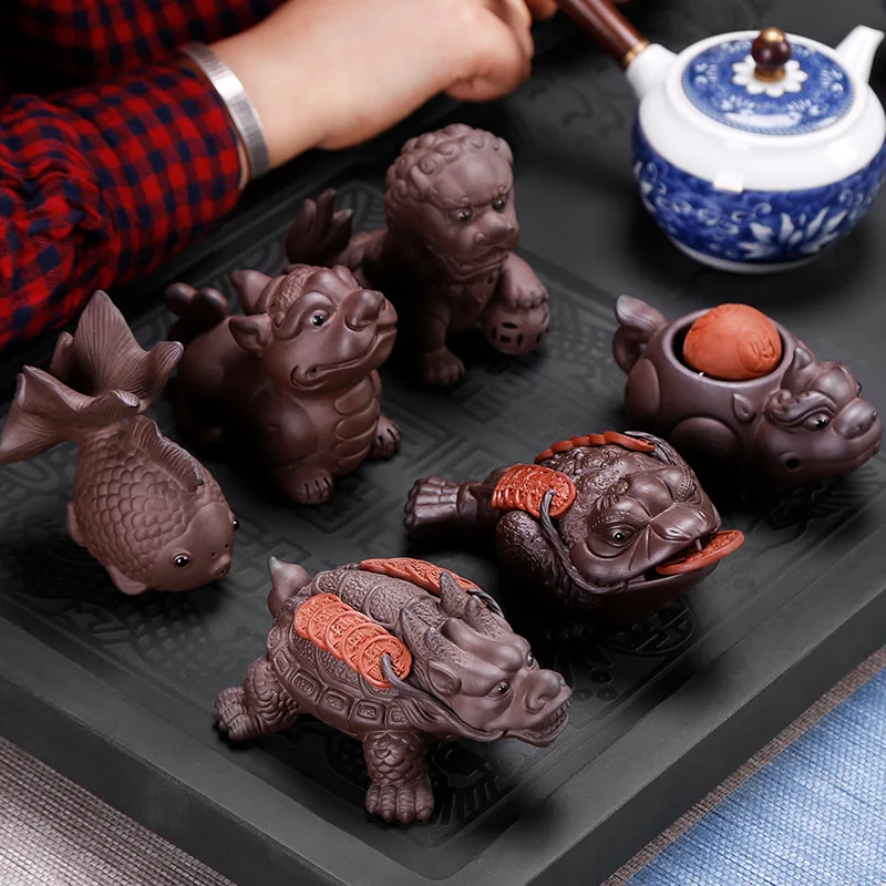 Creative Purple Clay Small Tea Pet Ornament Handmade Crafts Animal Figurine Tea Ceremony Accessories Tea Table Decoration
Creative Purple Clay Small Tea Pet Ornament Handmade Crafts Animal Figurine Tea Ceremony Accessories Tea Table Decoration