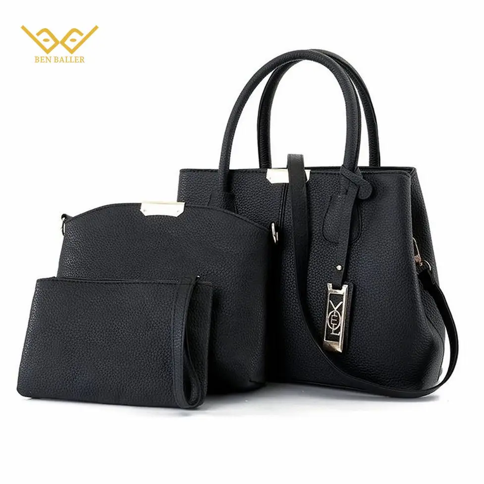 BENBALLER Women Fashion Lychee Shoulder Composite Bags European American Three-Piece Handbag Luxury Designer Black Messenger Bag
BENBALLER Women Fashion Lychee Shoulder Composite Bags European American Three-Piece Handbag Luxury Designer Black Messenger Bag