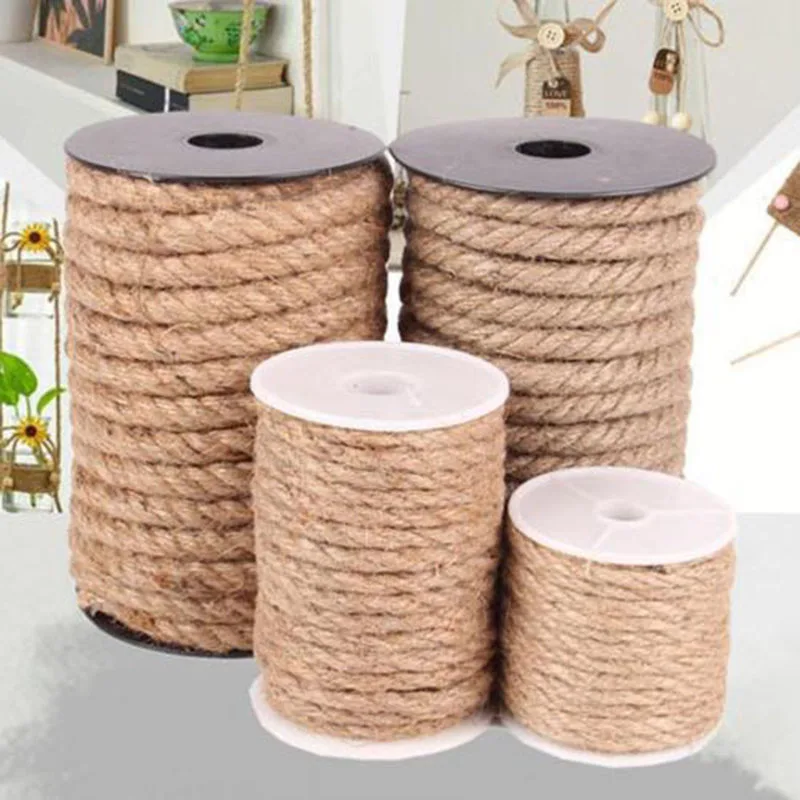 10M Natural Brown Sisal Rope For Cat Climbing Frame DIY Hand-Made Jute Rope Lamp Decoration Rope Binding Hemp Ropes Packaging
10M Natural Brown Sisal Rope For Cat Climbing Frame DIY Hand-Made Jute Rope Lamp Decoration Rope Binding Hemp Ropes Packaging