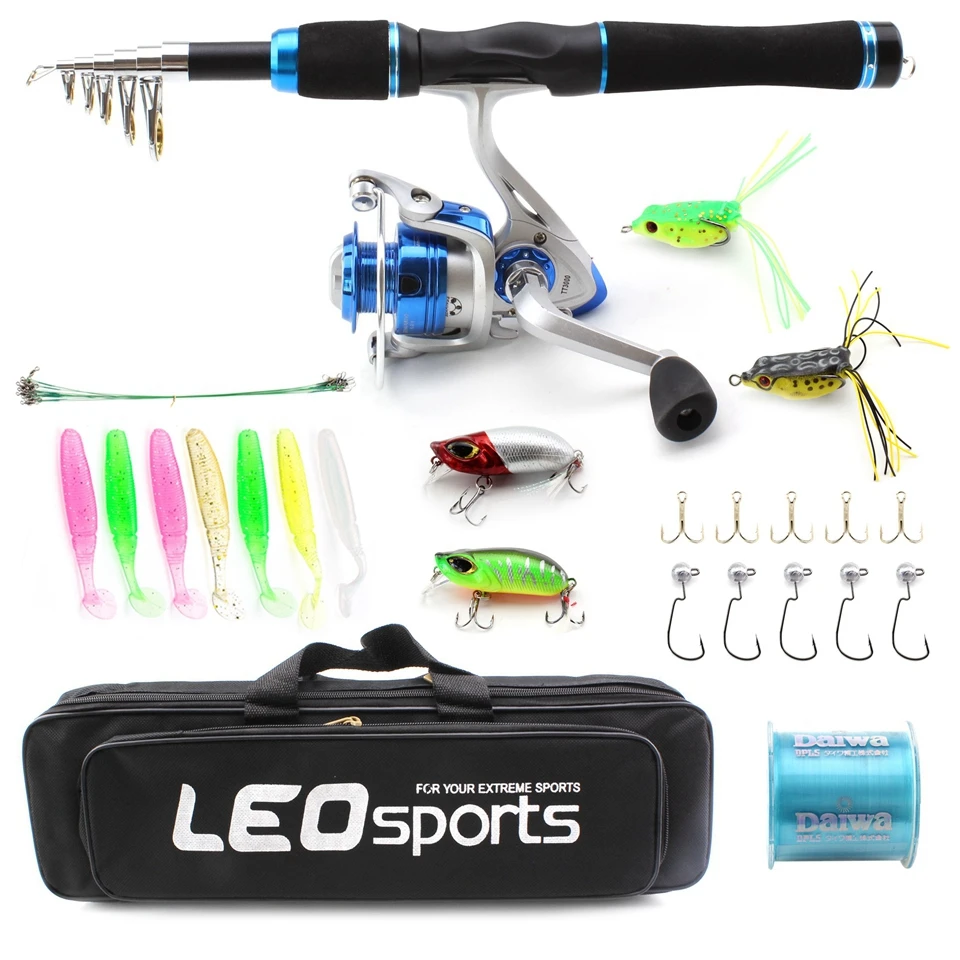1.65M Spinning Casting Rod and Spinning Reels Travel bag Fishing Tackle set Baits Fishing line hook combination
1.65M Spinning Casting Rod and Spinning Reels Travel bag Fishing Tackle set Baits Fishing line hook combination