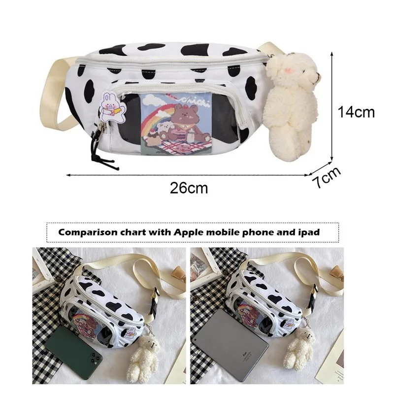 Canvas Belt Bags for Women Fashion Cow Print Fanny Pack Female Banana Waist Bag Hip Purse Shoulder Crossbody Chest Bag Pocket
Canvas Belt Bags for Women Fashion Cow Print Fanny Pack Female Banana Waist Bag Hip Purse Shoulder Crossbody Chest Bag Pocket