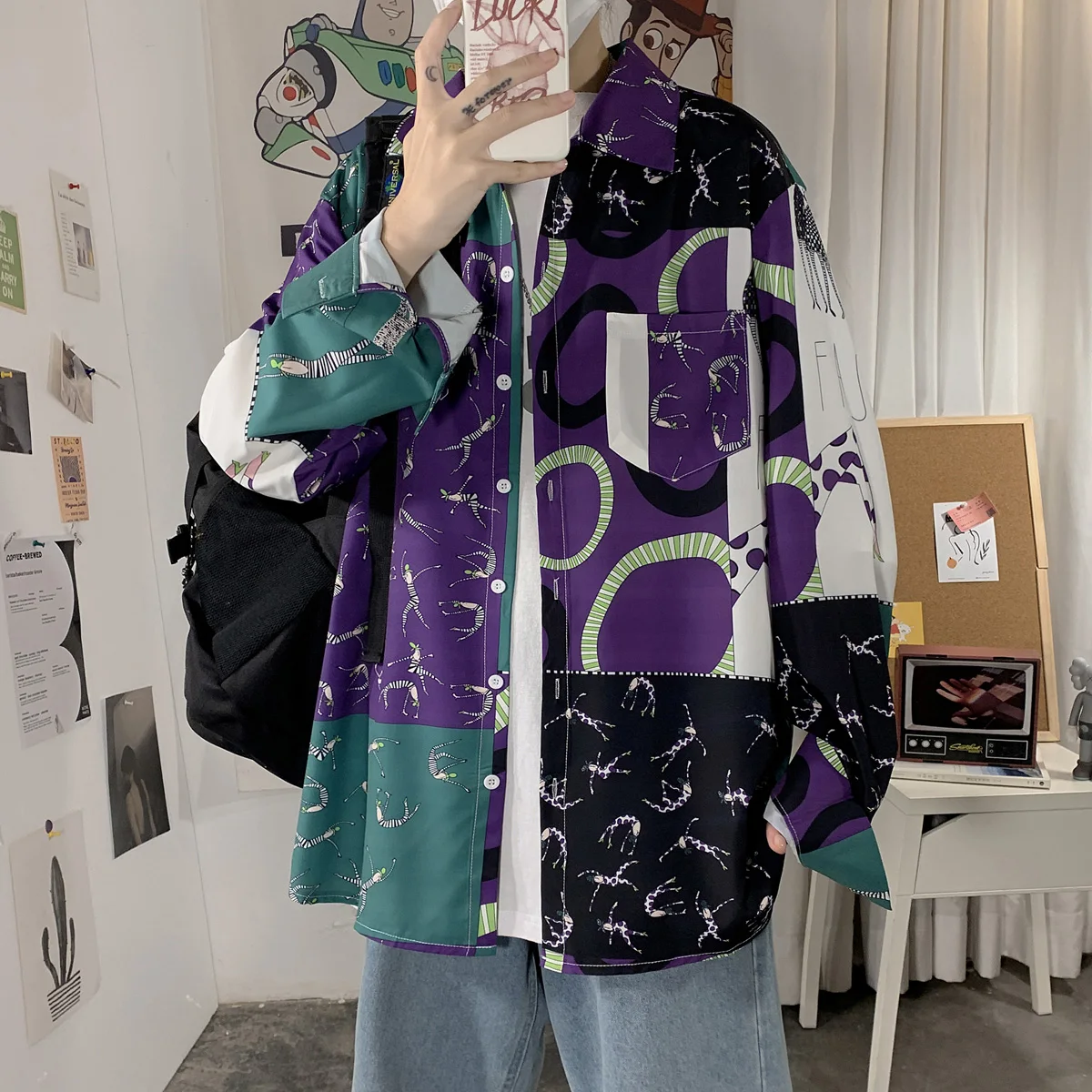 2021 harajuku Brand clothing Men's High-grade printing Casual shirts/Male slim fit Fashion Hip-hop style Long sleeve shirts 5XL
2021 harajuku Brand clothing Men's High-grade printing Casual shirts/Male slim fit Fashion Hip-hop style Long sleeve shirts 5XL