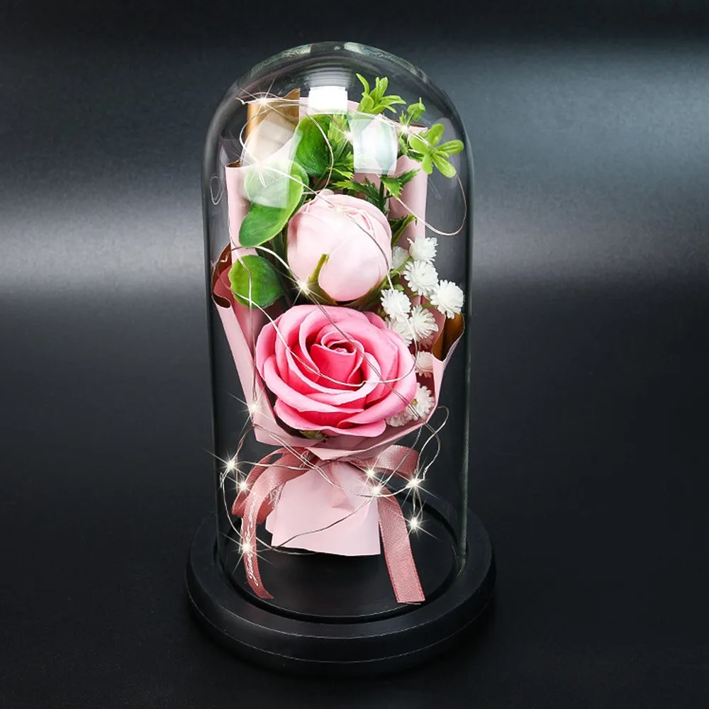 Eternal Rose Preserved Flowers LED Light In Glass Cover With Fairy String Lights In Dome For Christmas Valentine's Day Gift
Eternal Rose Preserved Flowers LED Light In Glass Cover With Fairy String Lights In Dome For Christmas Valentine's Day Gift
