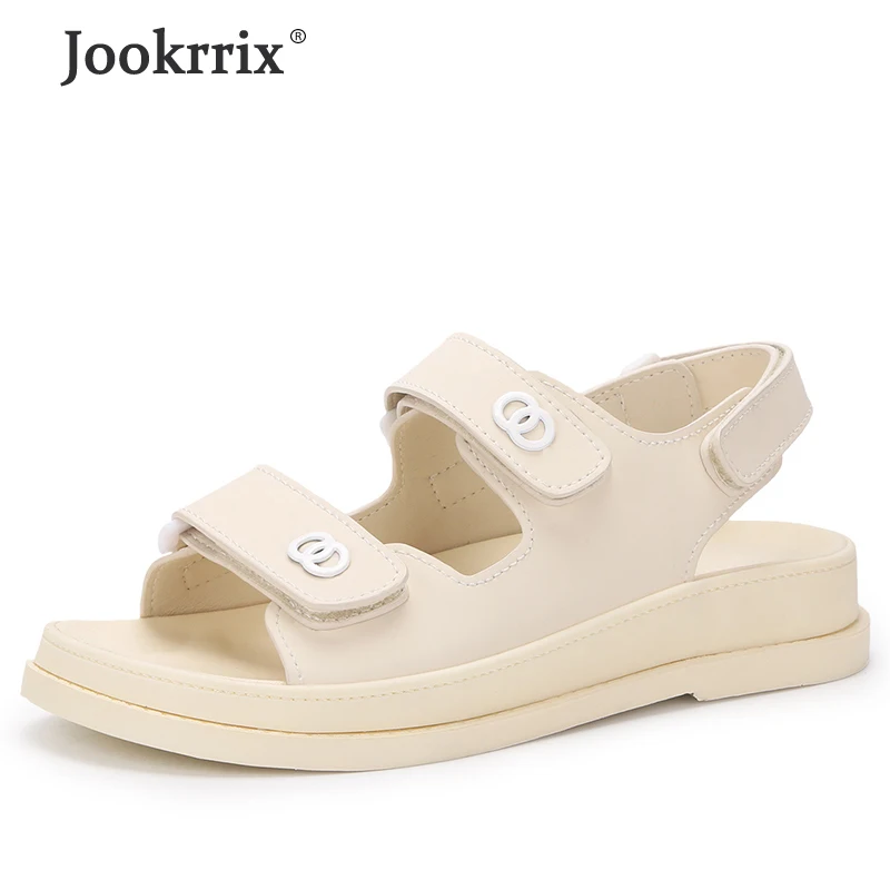 Сандалии Jookrrix женские из натуральной кожи, удобные мягкие босоножки на платформе, лето 2020
Сандалии Jookrrix женские из натуральной кожи, удобные мягкие босоножки на платформе, лето 2020
