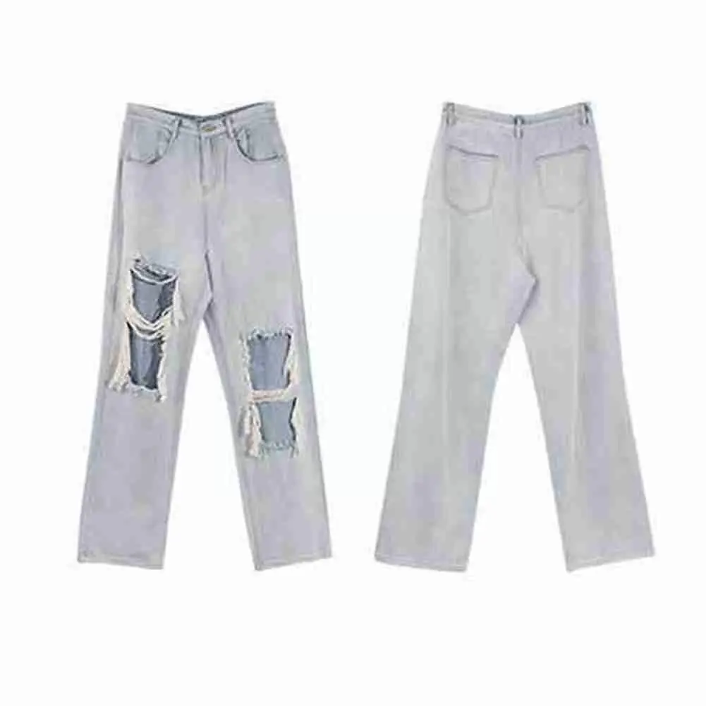 Women Ripped Streetwear Jeans High Waist Hollow Out Jean Waist Size Straight-Leg Boyfriend Trousers Large Pants High Pants F3T5
Women Ripped Streetwear Jeans High Waist Hollow Out Jean Waist Size Straight-Leg Boyfriend Trousers Large Pants High Pants F3T5
