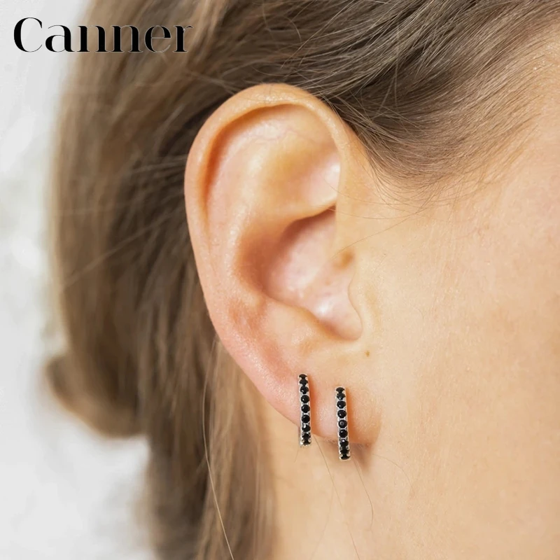 Minimalist 925 Sterling Silver Black/Blue Zircon Small Hoop Earrings for Women Simple Geometric Gold Silver Circle Earrings
Minimalist 925 Sterling Silver Black/Blue Zircon Small Hoop Earrings for Women Simple Geometric Gold Silver Circle Earrings