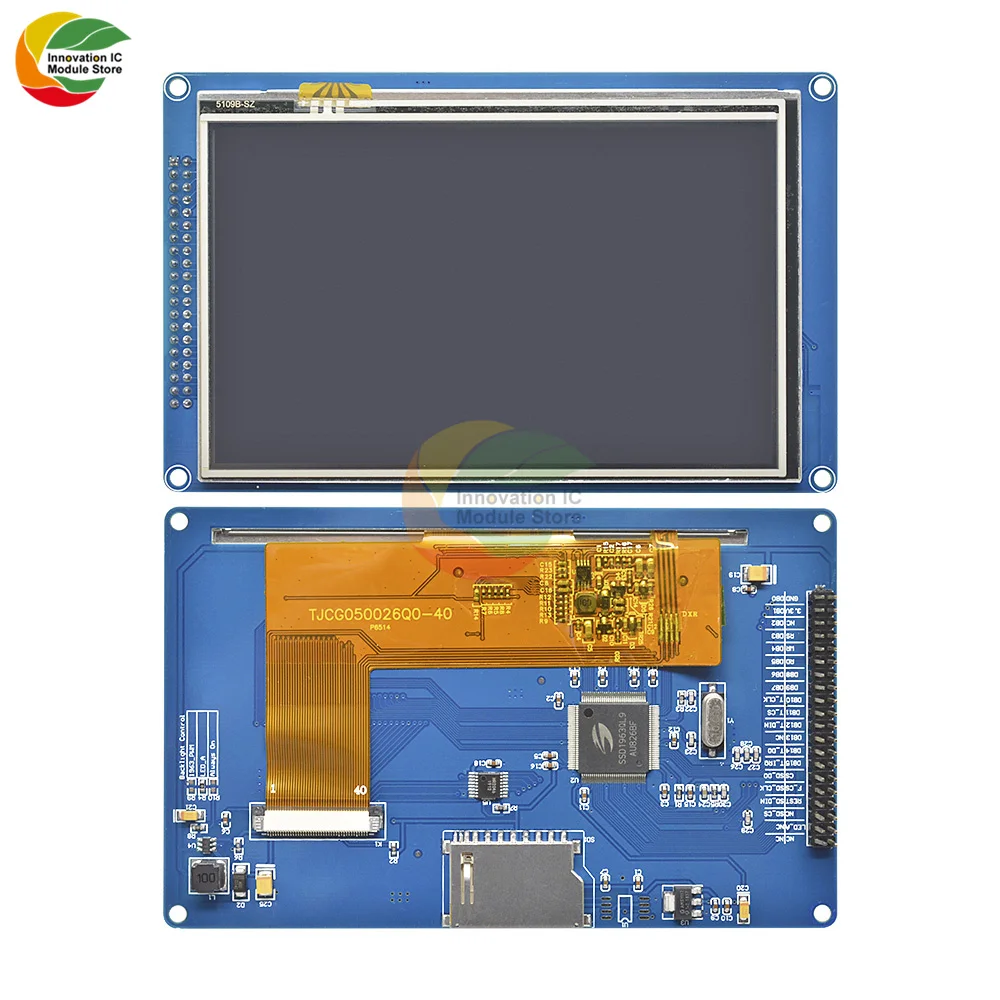 

Ziqqucu 5.0" 5.0 Inch TFT LCD Display Module SSD1963 with Touch Panel SD Card 800*480 Resolution for Arduino AVR STM32 ARMmodule