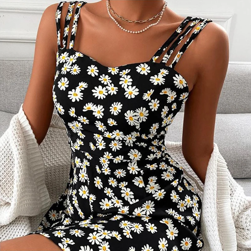 2021 Spring Daisy Print A-Line Party Dress Women Elegant Off Shoulder Sling Mini Dress Sexy Backless Loose Summer Beach Dresses
2021 Spring Daisy Print A-Line Party Dress Women Elegant Off Shoulder Sling Mini Dress Sexy Backless Loose Summer Beach Dresses