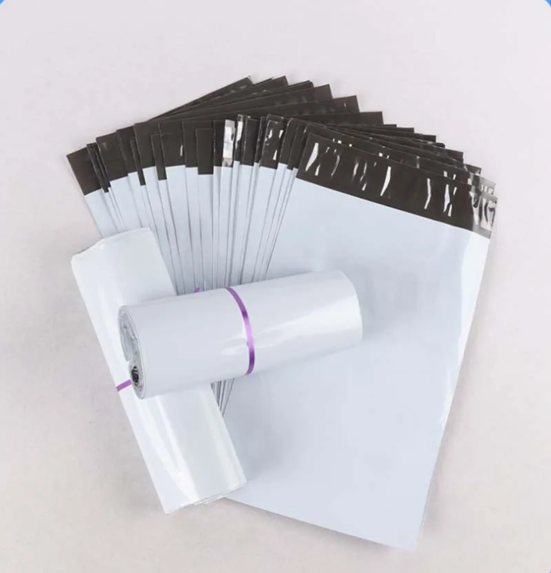 100 шт./лот белые самоклеящиеся пакеты для хранения пластиковые логистические