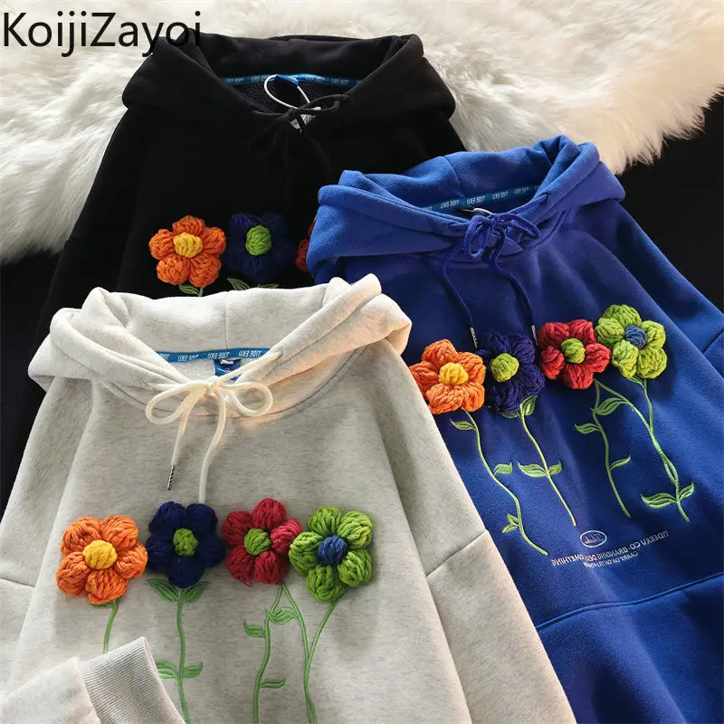 Koijizayoi Flower Women Appliques Hoodies Fashion Spring Autumn 2022 Hooded Sweatshirt Pocket Dropshipping Pullovers New Style
Koijizayoi Flower Women Appliques Hoodies Fashion Spring Autumn 2022 Hooded Sweatshirt Pocket Dropshipping Pullovers New Style